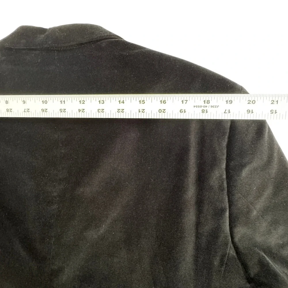 Adolfo Black Velvet Blazer Mens 44R Sport Coat Paisley Lining Gothic Victorian